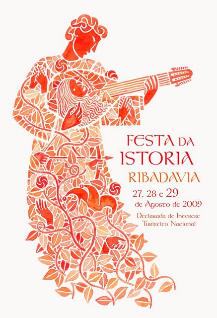 Cartel ganador de la Festa da Istoria de Ribadavia 2009