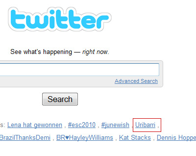 Uribarri como trending topic en twitter