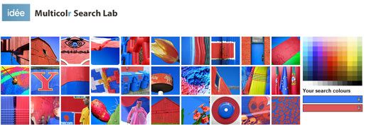 Búsqueda de fotos donde predominan los colores rojo y azul