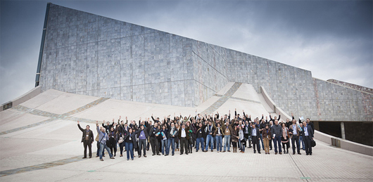 Foto de familia del I Compostweets en la Ciudad de la Cultura